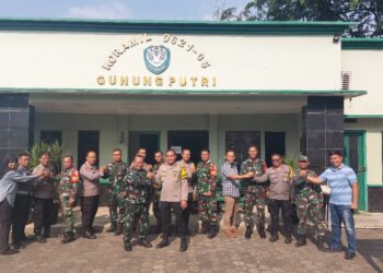 Jaga Kondusivitas, Kapolsek Gunung Putri Sambangi Koramil Gunung Putri