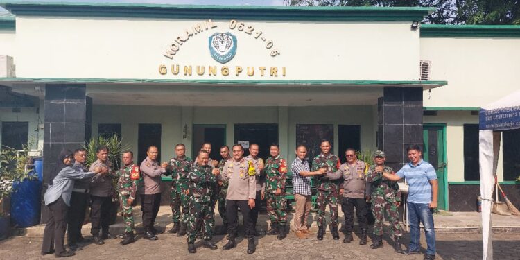 Jaga Kondusivitas, Kapolsek Gunung Putri Sambangi Koramil Gunung Putri