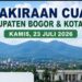 Prakiraan Cuaca Bogor Kamis 23 Juli 2026, Waspada Perubahan Cuaca