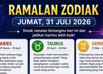Ramalan Zodiak Jumat 31 Juli 2026: Intip Asmara & Keuanganmu