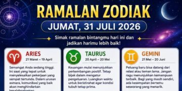 Ramalan Zodiak Jumat 31 Juli 2026: Intip Asmara & Keuanganmu