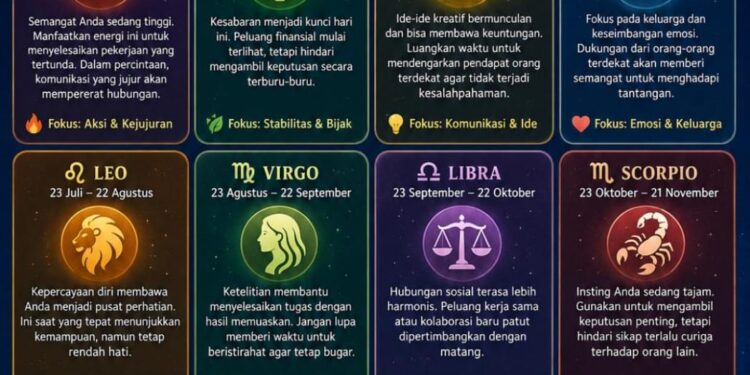 Ramalan Zodiak Jumat 10 Juli 2026: Intip Peluang Karier dan Asmara Anda