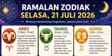 Ramalan Zodiak Selasa 21 Juli 2026: Intip Peluang Karirmu