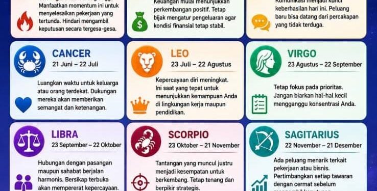 Ramalan Zodiak Senin 20 Juli 2026