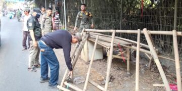 Satpol PP Cileungsi Tertibkan Puluhan Bangunan Liar di Jalur Mampir–Gandoang