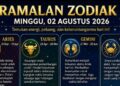 ‎Ramalan Zodiak Minggu 2 Agustus 2026: Leo, Gemini, dan Libra Beruntung‎