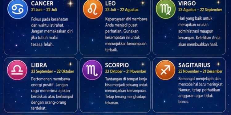 Ramalan Zodiak Sabtu 8 Agustus 2026