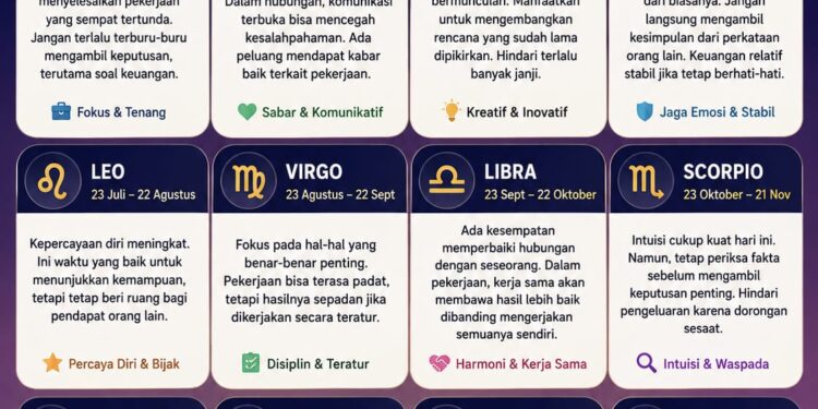 ‎Ramalan Zodiak Senin 10 Agustus 2026: Intip Karir & Asmaramu‎