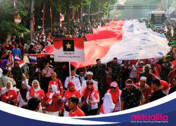 ‎Ribuan Warga Bogor Tumpah Ruah di FMP ke-11, Kirab 500 Meter Merah Putih Warnai HUT Kemerdekaan