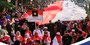 ‎Ribuan Warga Bogor Tumpah Ruah di FMP ke-11, Kirab 500 Meter Merah Putih Warnai HUT Kemerdekaan