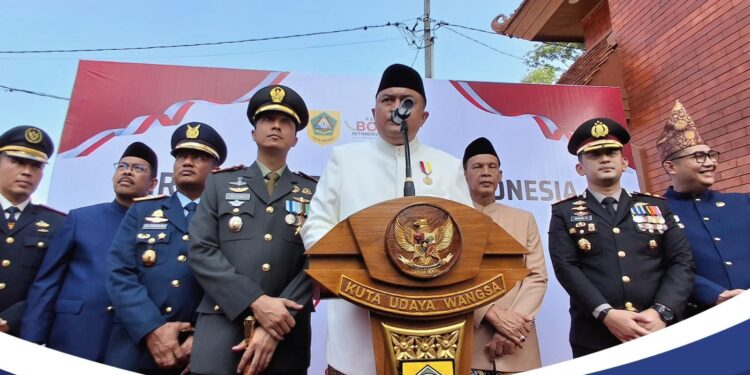 HUT ke-81 RI, Pemkab Bogor Gelar Upacara Pengibaran Bendera di Alun-Alun Tegar Beriman