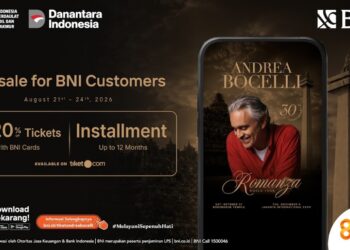 ‎BNI Buka Exclusive Presale Tiket Konser Andrea Bocelli, Nasabah Bisa Dapat Diskon hingga 20 Persen