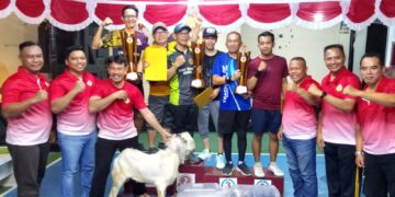Ada Hadiah Kambing, Kapolsek Klapanunggal Cup Tenis Meja Ditutup Penuh Kebersamaan