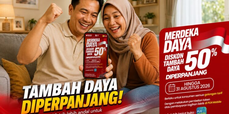 PLN Gunung Putri Perpanjang Promo Merdeka Daya, Diskon Tambah Daya 50 Persen hingga 31 Agustus 2026