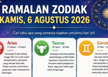 Ramalan Zodiak Kamis 6 Agustu 2026: Cek Karier, Asmara & Keuanganmu